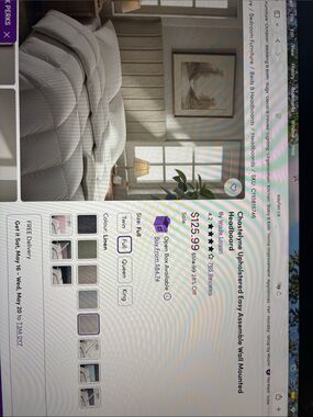 Chastelyne Upholstered Easy Assemble Wall Mounted Headboard